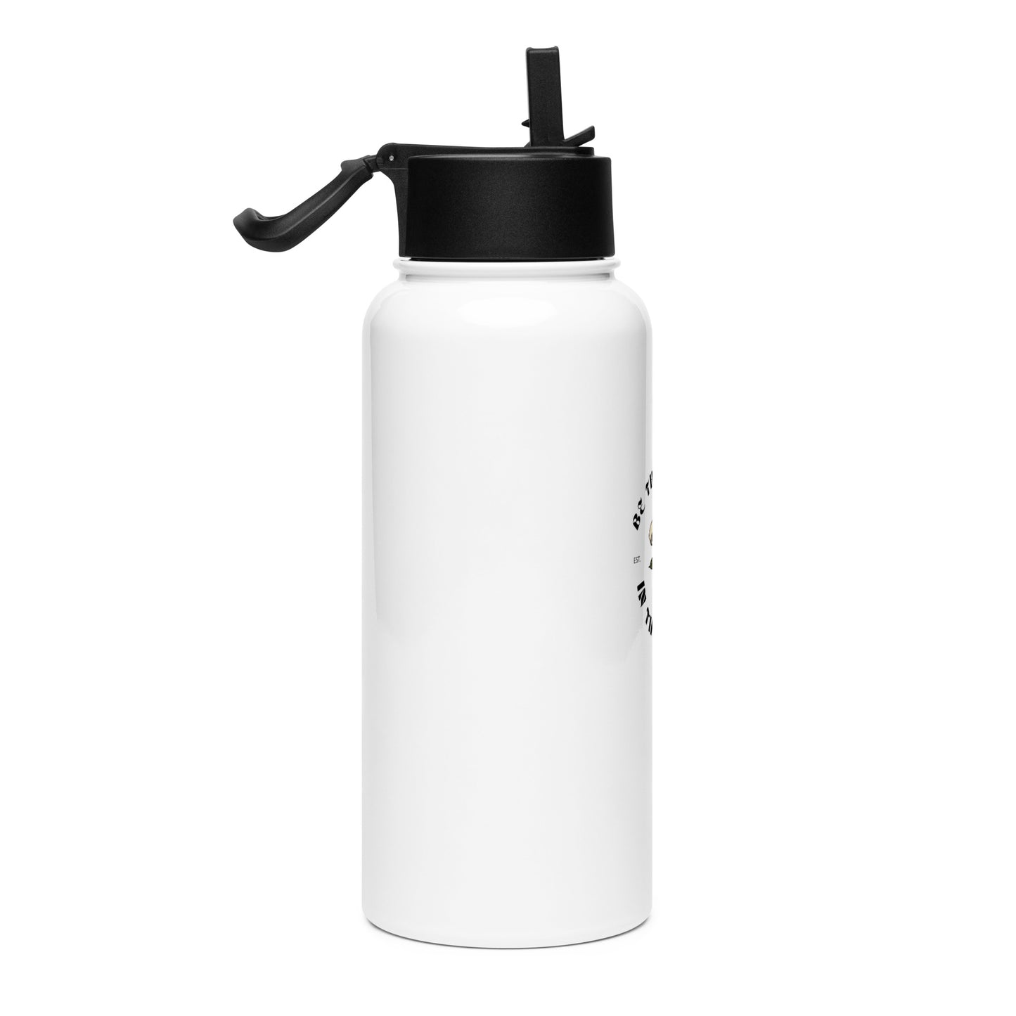 Be The Change - Stainless steel water bottle with a straw lid