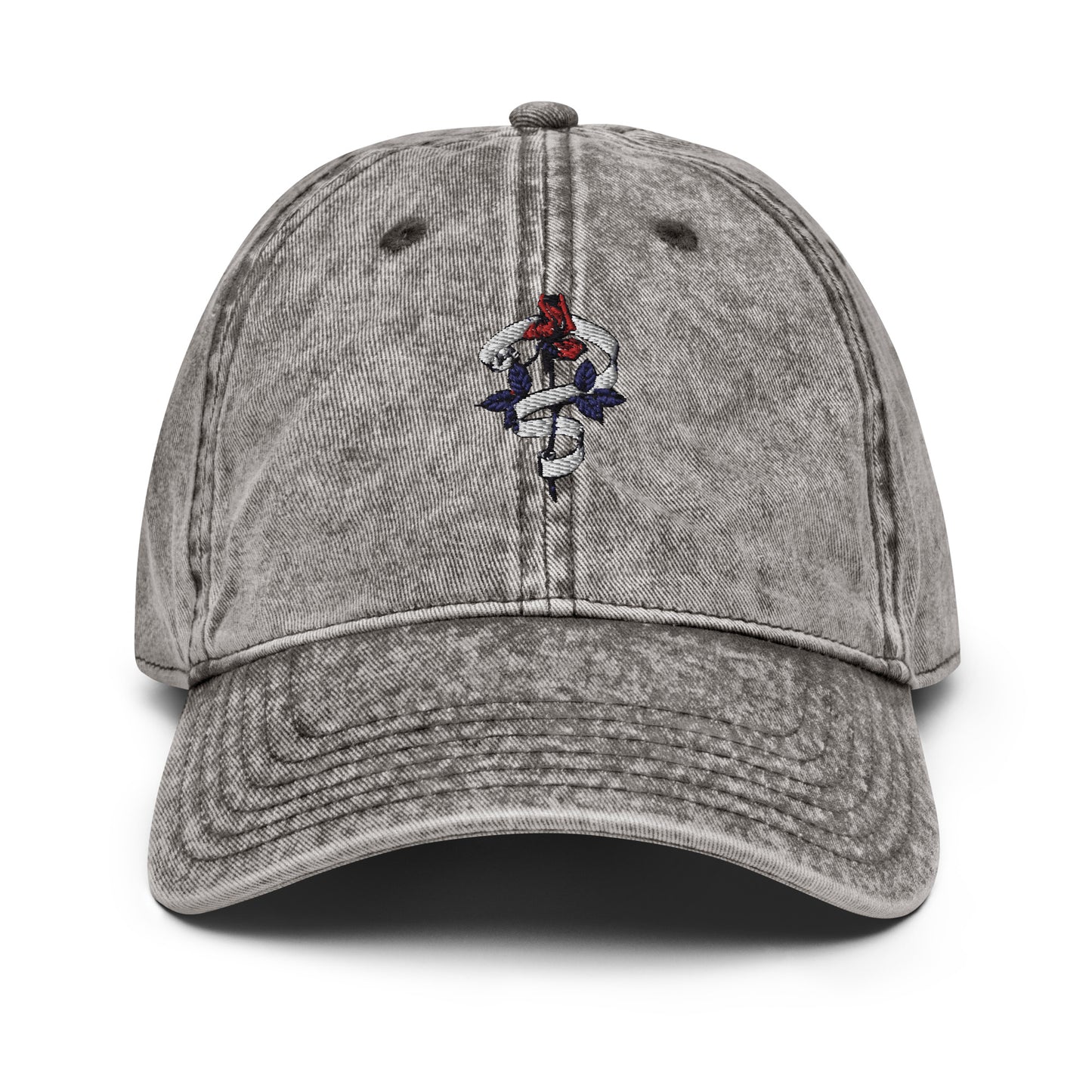 Be The Change (Mini Rose Logo) - Unisex Vintage Cotton Twill Cap