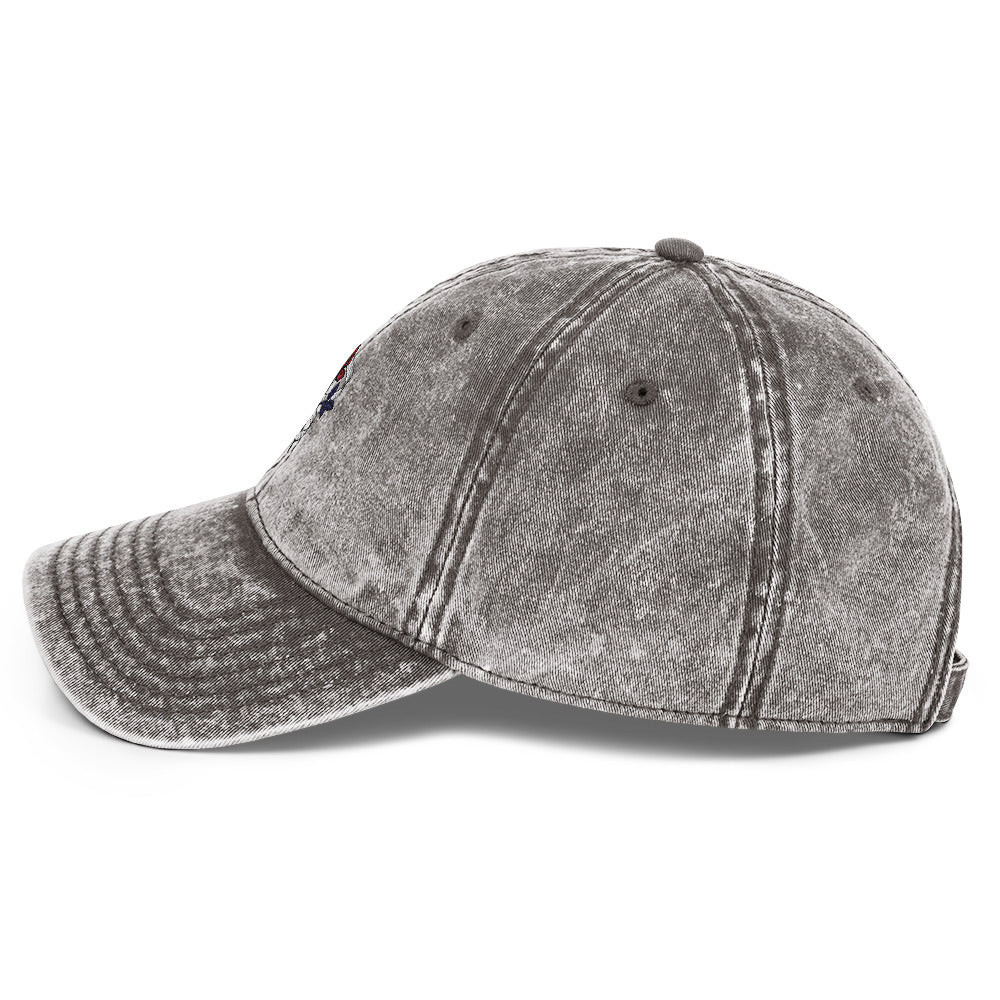 Be The Change (Mini Rose Logo) - Unisex Vintage Cotton Twill Cap