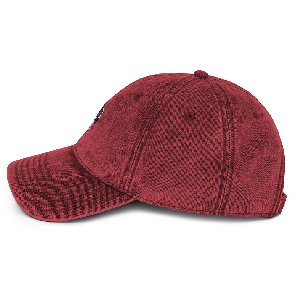 Be The Change (Mini Rose Logo) - Unisex Vintage Cotton Twill Cap